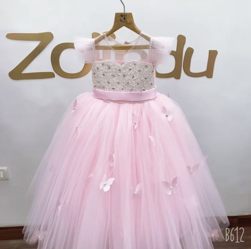 Zolindu Beaded Butterfly Princess Dress