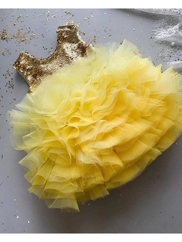 Cora Sequin Frill Dress