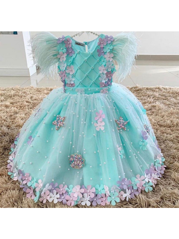 Damaric Mermaid Peals Girls Dress
