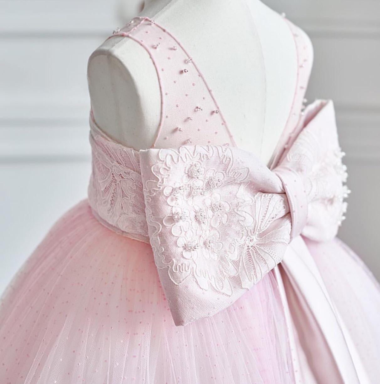 Hallie Blush Pink Beaded Dress