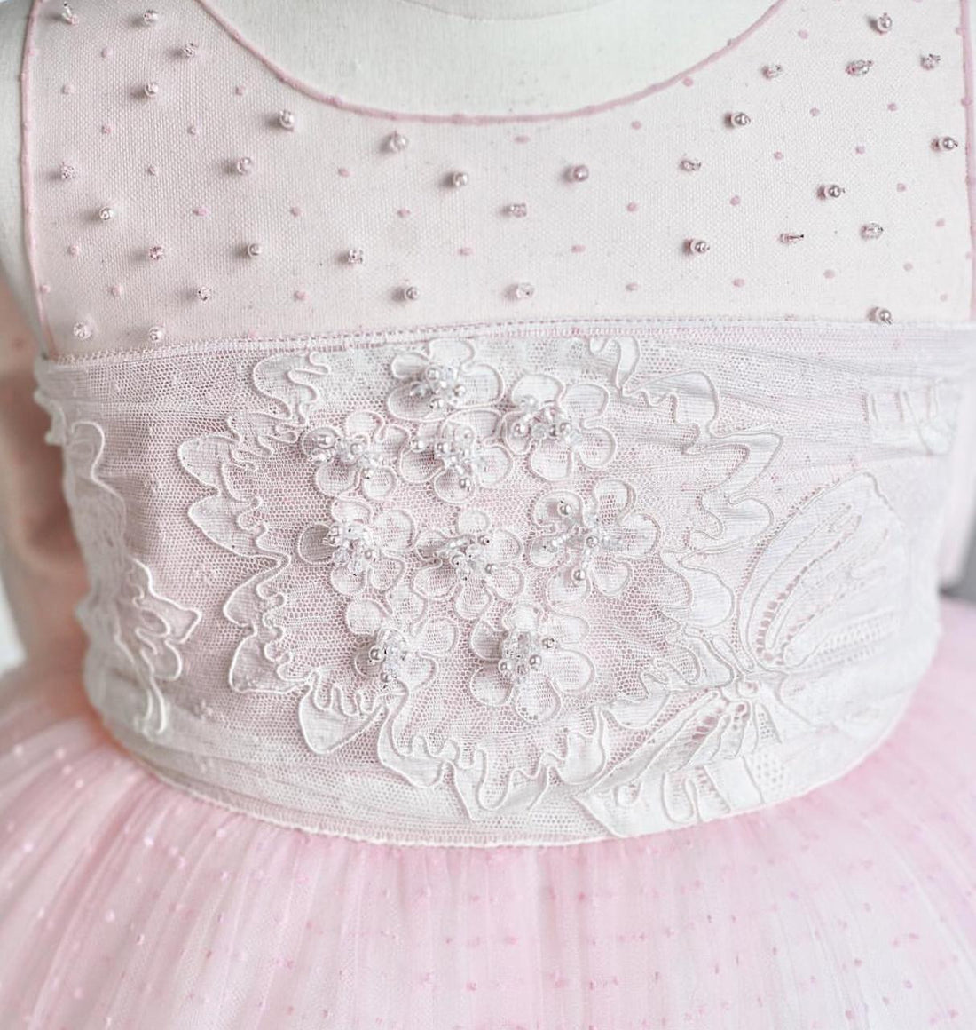 Hallie Blush Pink Beaded Dress