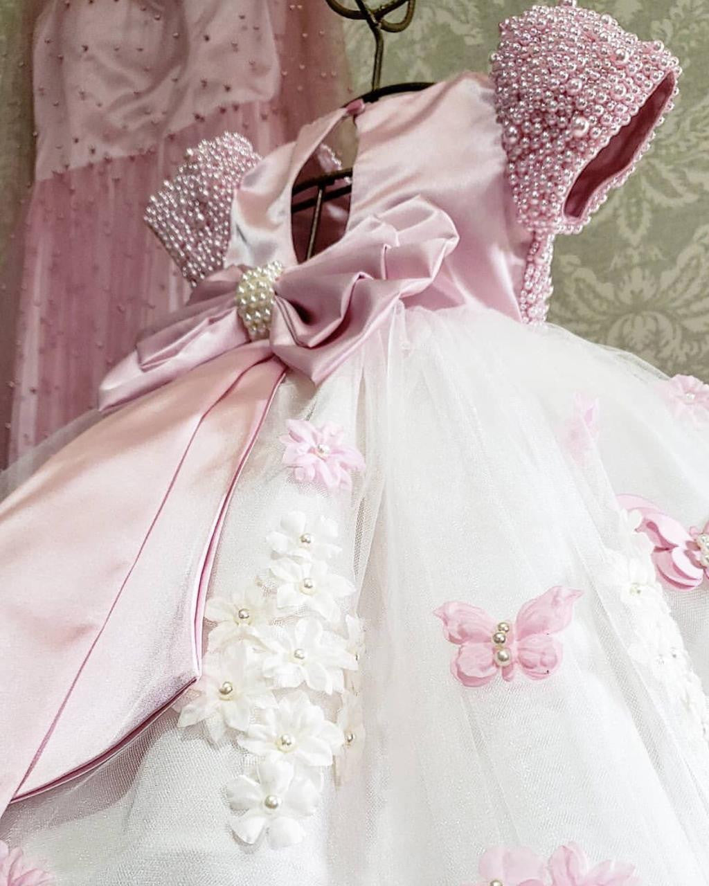 Mila Pink Luxe Gown with Minnie beaded belt