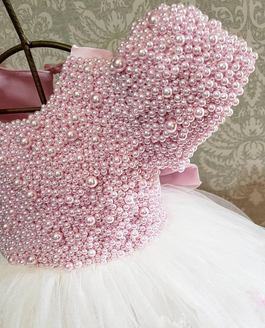 Mila Pink Luxe Gown with Minnie beaded belt
