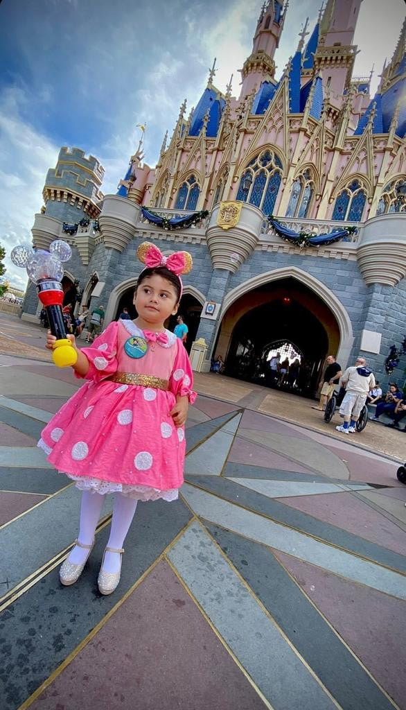 Zolindu Minnie Girls Dress With Minnie Headband