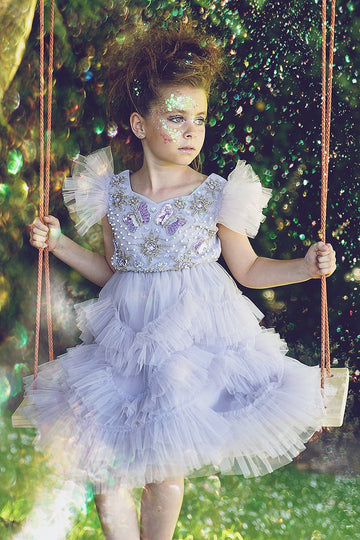 Zolindu Abbey Blue Butterfly Princess Dress