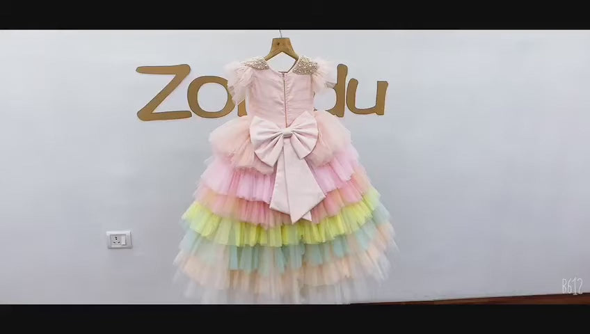 Zolindu Pearl Beaded Mulilayer dress
