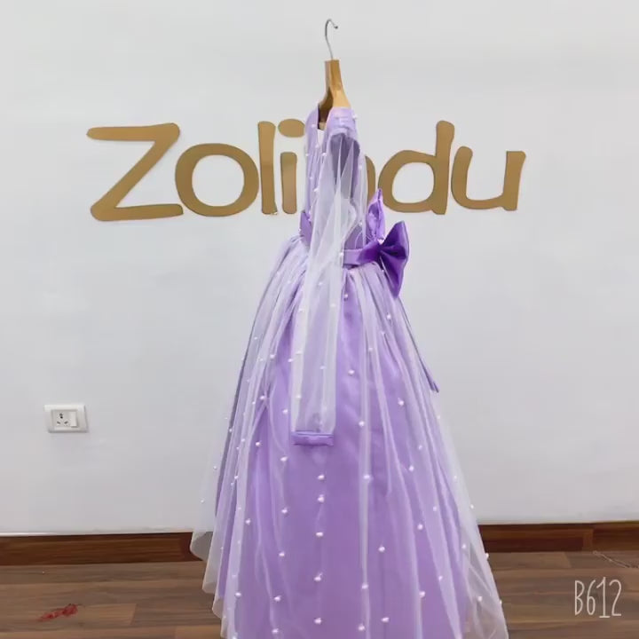Anne Purple Beaded Dress