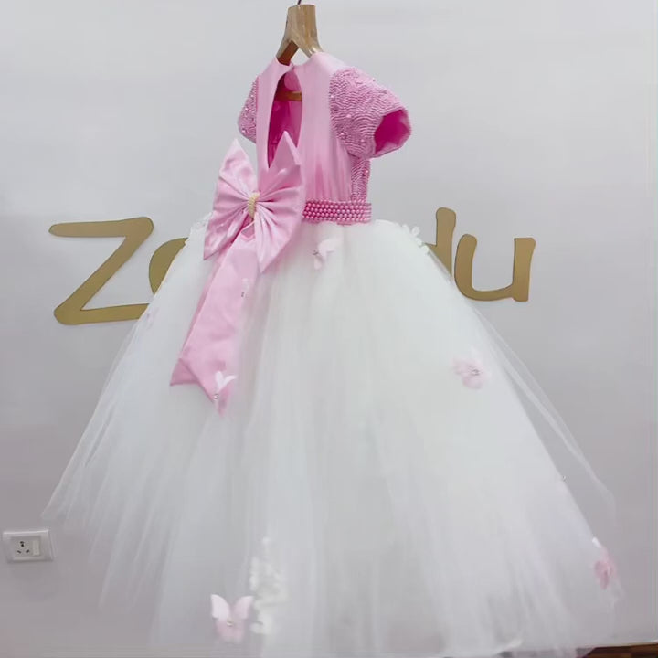 Mila Pink Luxe Gown with Minnie beaded belt