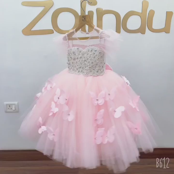 Zolindu Beaded Butterfly Princess Dress