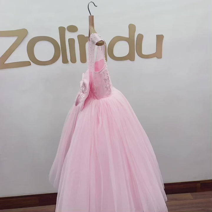 Hallie Blush Pink Beaded Dress