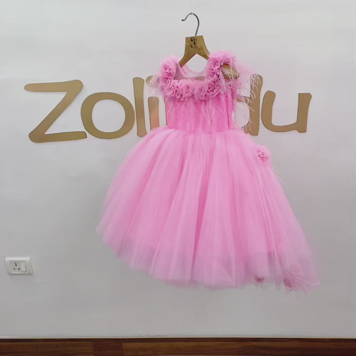 Zolindu Ivy Baby Pink Flower Dress