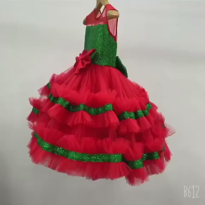 Zolindu Taliana Sequin Frill Girls Dress