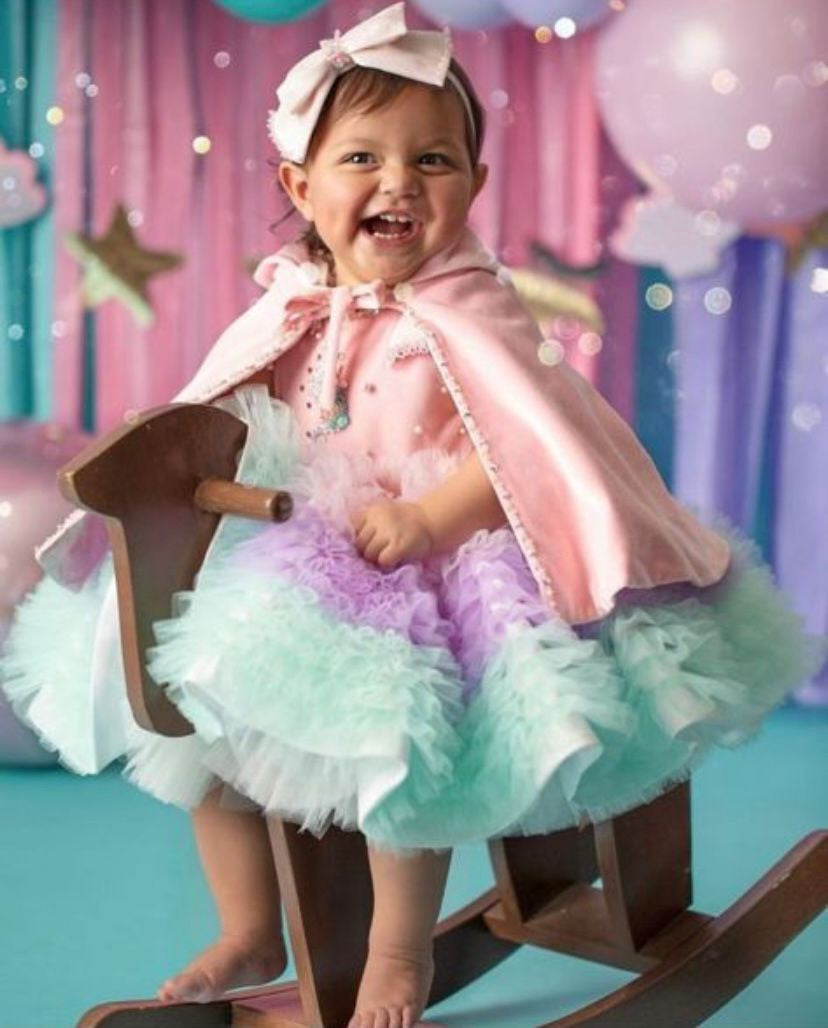 Zolindu Rosemary Girls Dress With Cape