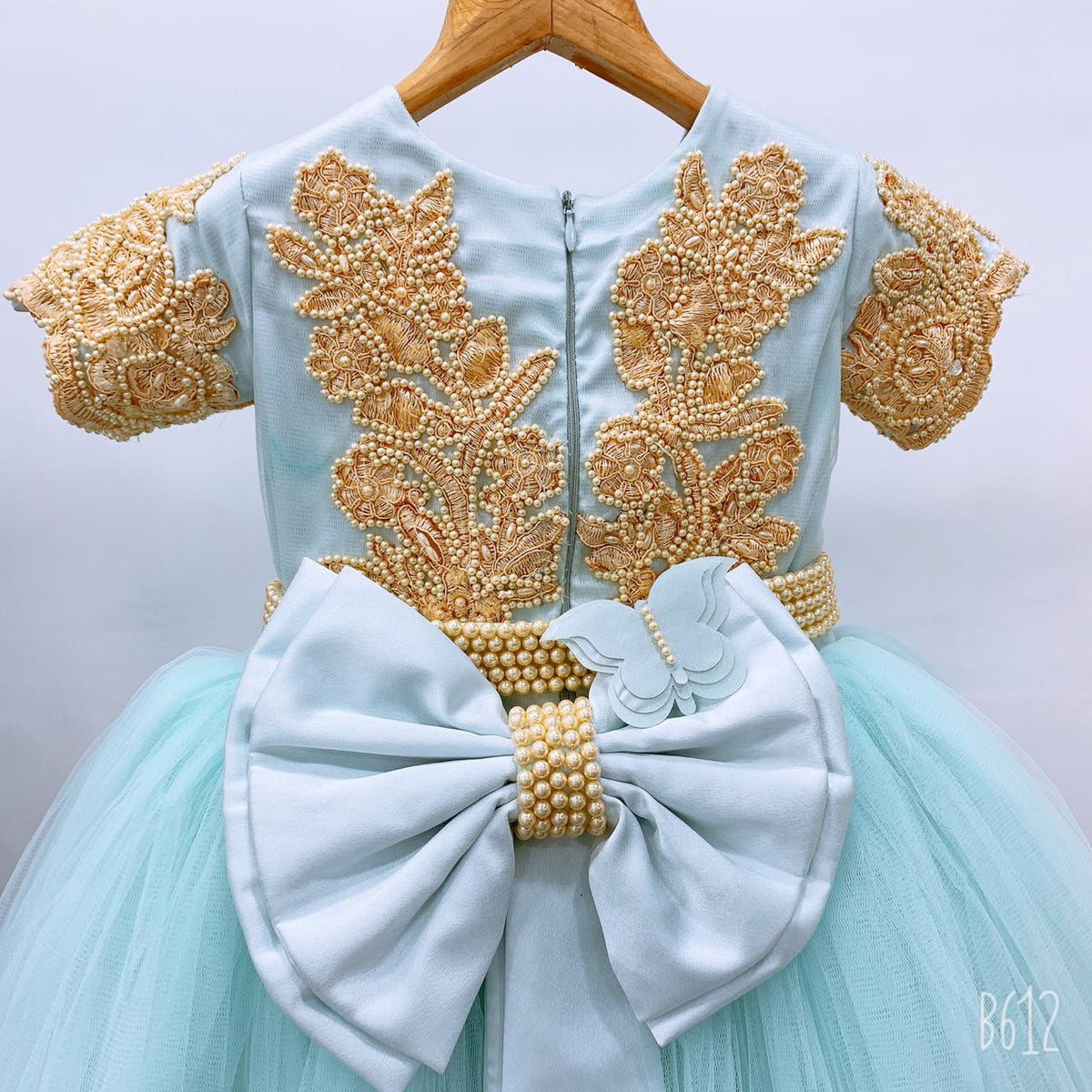 Zolindu Ellington Hand Embroidered Butterfly Girls Dress