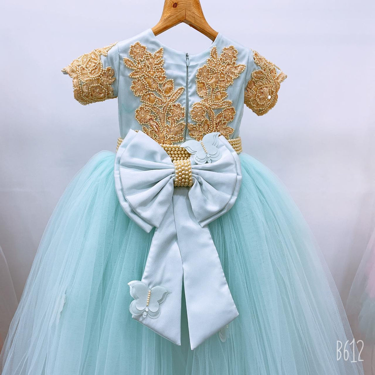 Zolindu Ellington Hand Embroidered Butterfly Girls Dress