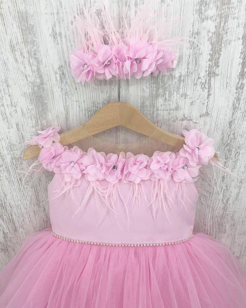 Zolindu Ivy Baby Pink Flower Dress