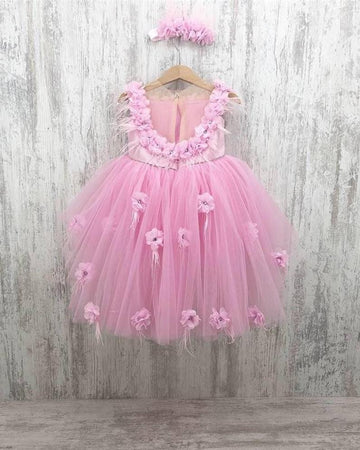 Zolindu Ivy Baby Pink Flower Dress