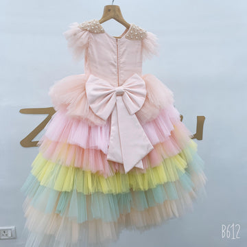 Zolindu Pearl Beaded Mulilayer dress